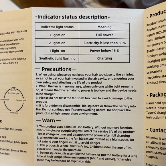 White Humidifier Fan - Picture 8 of 10